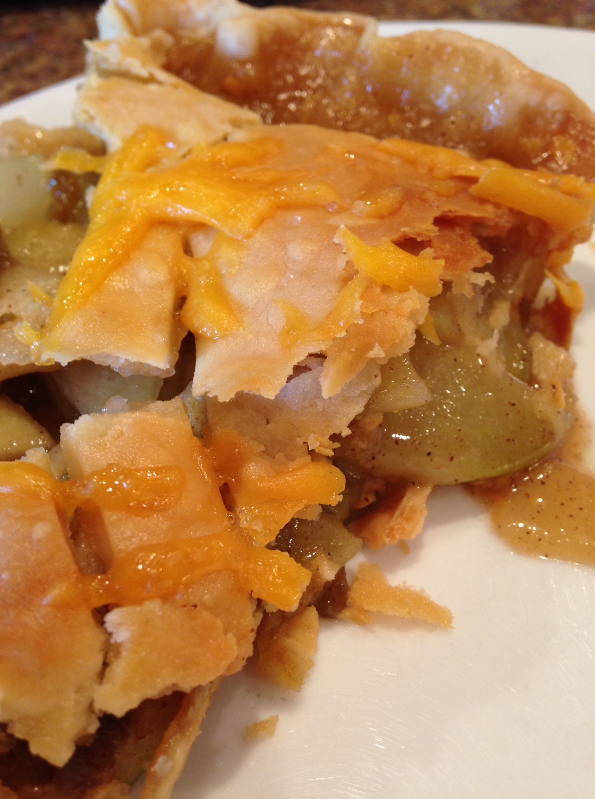 Green Chile Cheese Apple Pie Slice