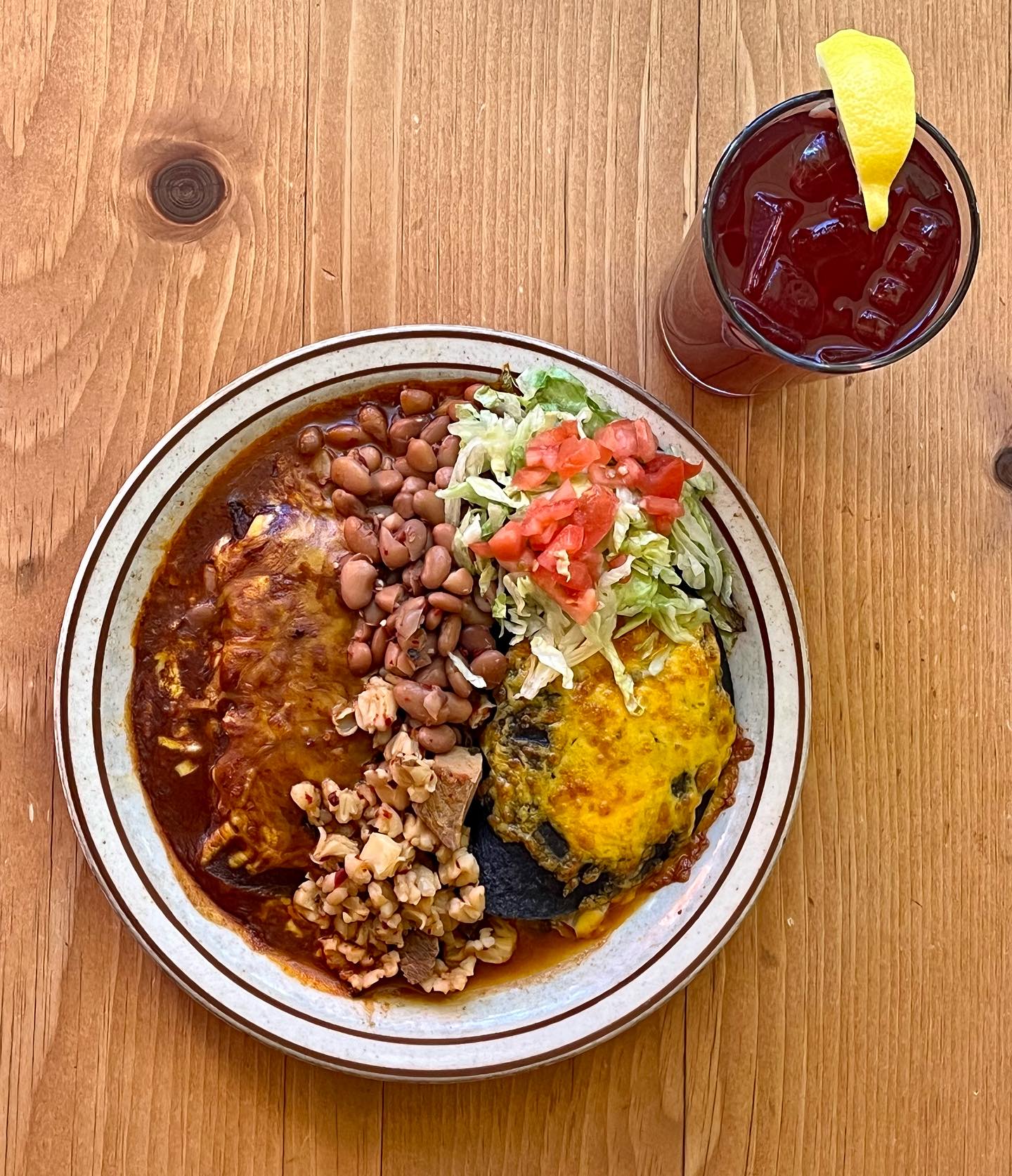 Enchilada + Taco Plate