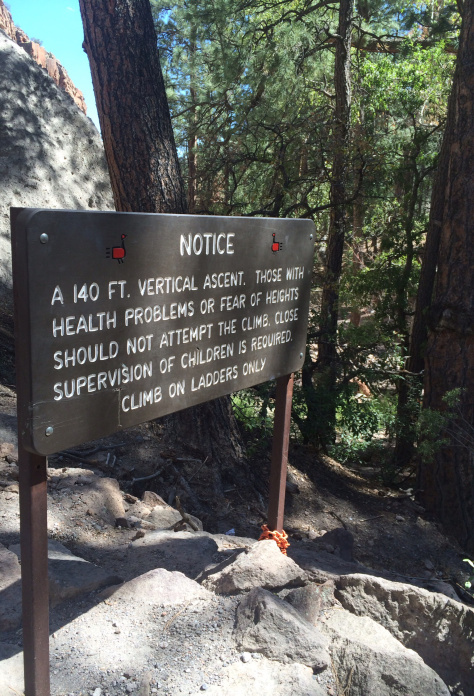 Alcove House notice, Bandelier