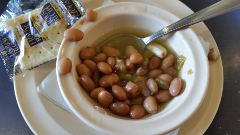 beans-and-greeen-chile Beans & Green Chile is the new Chips & Salsa at the Owl Café. If you know what that means, you might be from New Mexico.