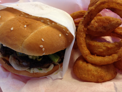 burger-boy-gc-hburger-and-or Burger Boy - Green Chile Hamburger with Onion Rings