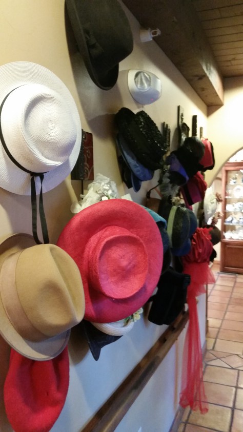 hats-1 Fancy hats for the borrowing at St. James Tearoom, just for funzies.