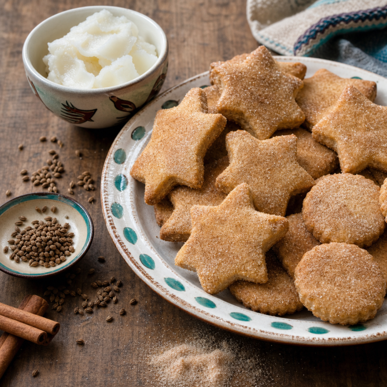 biscochitos with lard anise seeds and cinnamon sugar