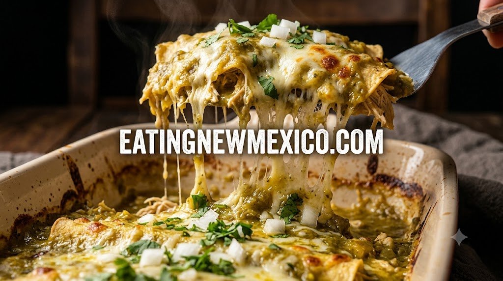 green chile enchiladas cheesy
