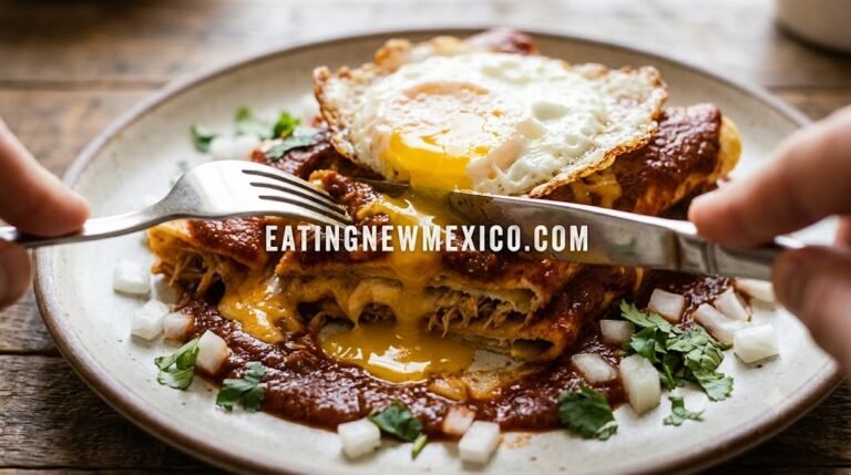authentic new mexico red chile enchiladas